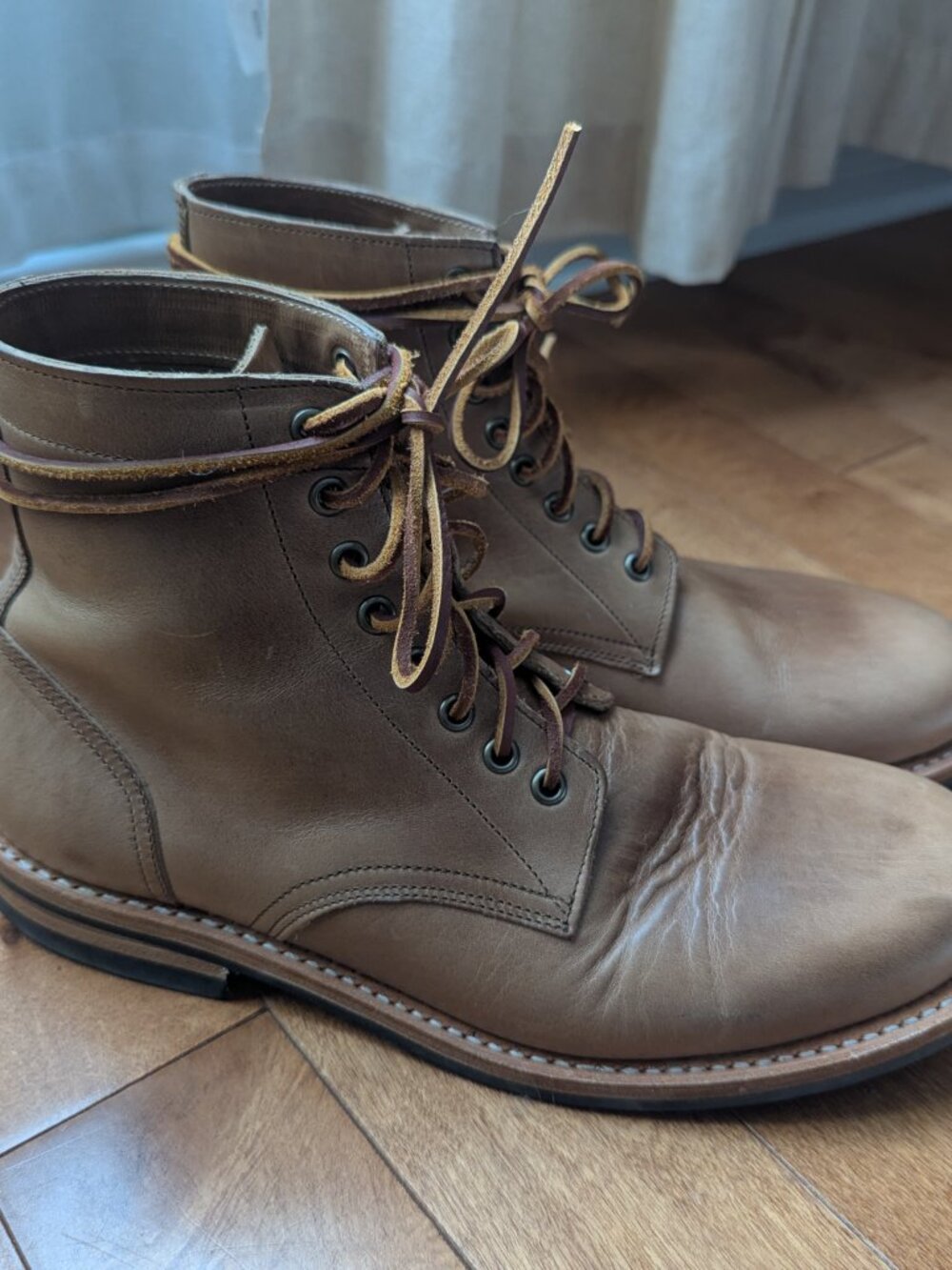 Oak Street Bootmakers Trench Boot Natural Chromexcel Size 10.5 - Picture 3 of 11
